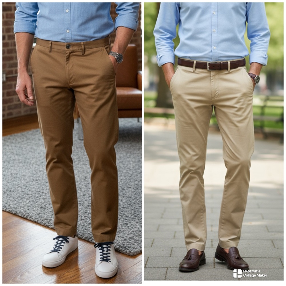 J Crew size 34/32Tan and Cream Pants bundle of 2